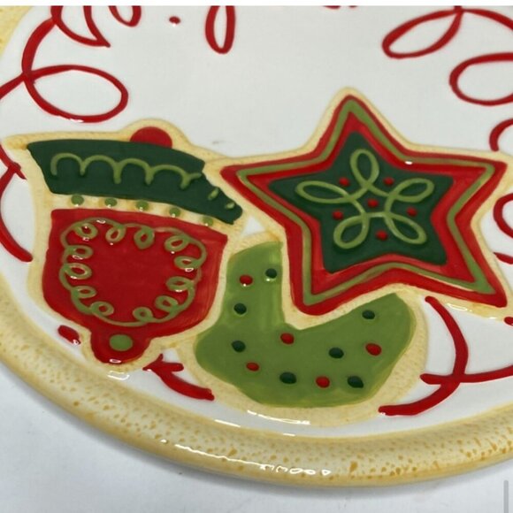 Fitz and Floyd Sugar coated Christmas Cookies for Santa Plate Decor - Picture 8 of 10